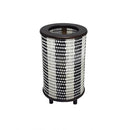 Abajur Luminária Cilindrico Cúpula Madeira E Fibra