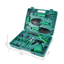 Kit Para Jardinagem Jardim Jogo Ferramentas Grama Corta Galhos Maleta Pás Poda 10 Peças Com Maleta