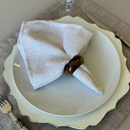 Kit 6 Guardanapos 40 cm x 40 cm Linho Misto com bainha para Mesaposta