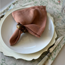 Kit 6 Guardanapos 40 cm x 40 cm Linho Misto com bainha para Mesaposta