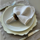 Kit 6 Guardanapos 40 cm x 40 cm Linho Misto com bainha para Mesaposta