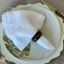 Kit 6 Guardanapos 40 cm x 40 cm Linho Misto com bainha para Mesaposta