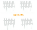 Kit 3 Cerca Jardim Modelo Inglesa Decorativa Branco 1,20M