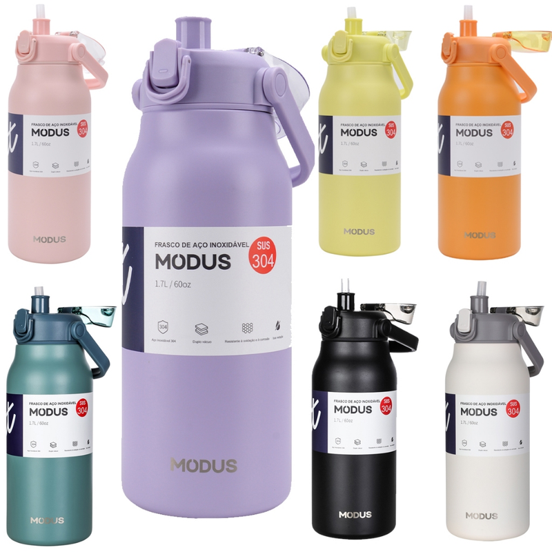 MODUS Garrafa Térmica De Viagem Inox 1700ml Com Isolamento A Vácuo