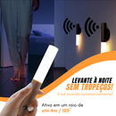 Kit 04 Luminárias Magnéticas Sensor Movimento Bastão Madeira