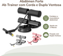 Suporte Abdominal com Ventosa e Corda Elástica Auxílio para Abdominais em Casa e Academia Fitness