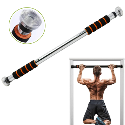 Barra Fixa de Flexão Ajustável para Porta 60-100cm Faça Exercícios em Casa Treino Fitness Até 100kg