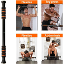Barra Fixa de Flexão Ajustável para Porta 60-100cm Faça Exercícios em Casa Treino Fitness Até 100kg