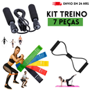 Kit Treino em Casa Fitness – Mini Band + Extensor + Corda de Pular